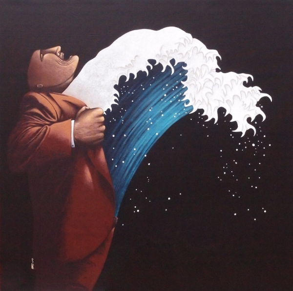 Catarsis, acrilico s/ lienzo, 125 x 125 cm, 2013